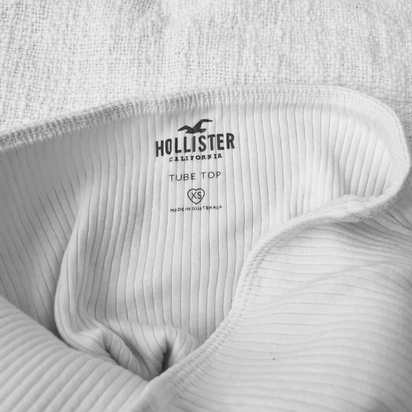 Hollister white ribbed tube top - Picture 3 of 3